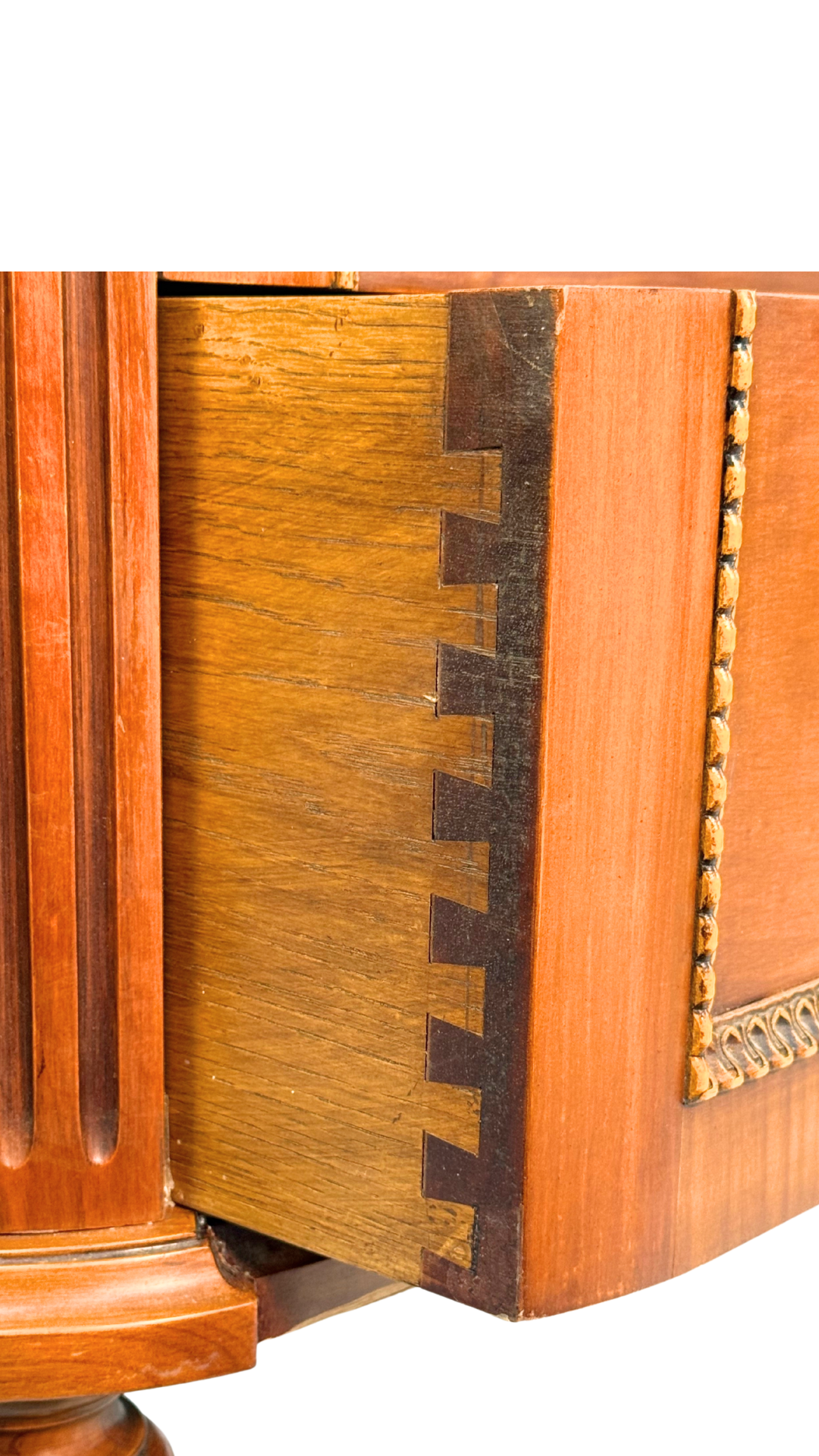 French Louis XVI–Style Vintage Cherry Veneer Commode