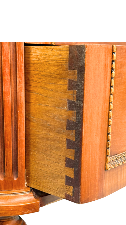 French Louis XVI–Style Vintage Cherry Veneer Commode