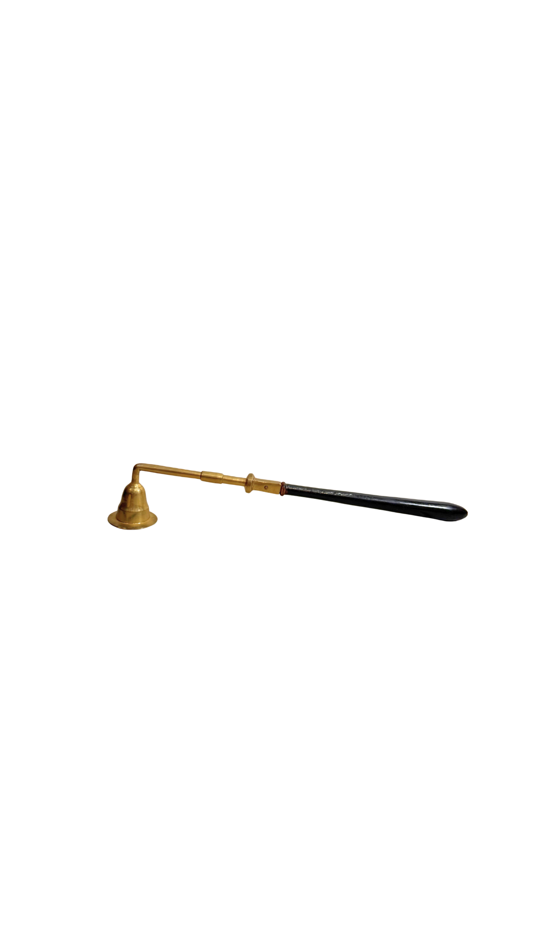 Brass Candle Snuffer with Wood Handle