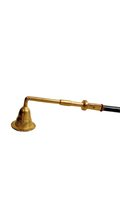 Brass Candle Snuffer with Wood Handle