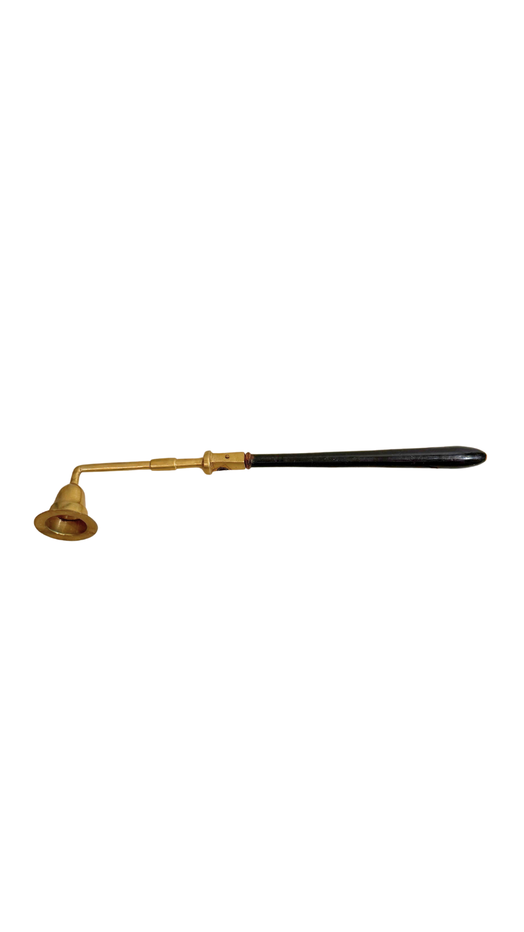 Brass Candle Snuffer with Wood Handle