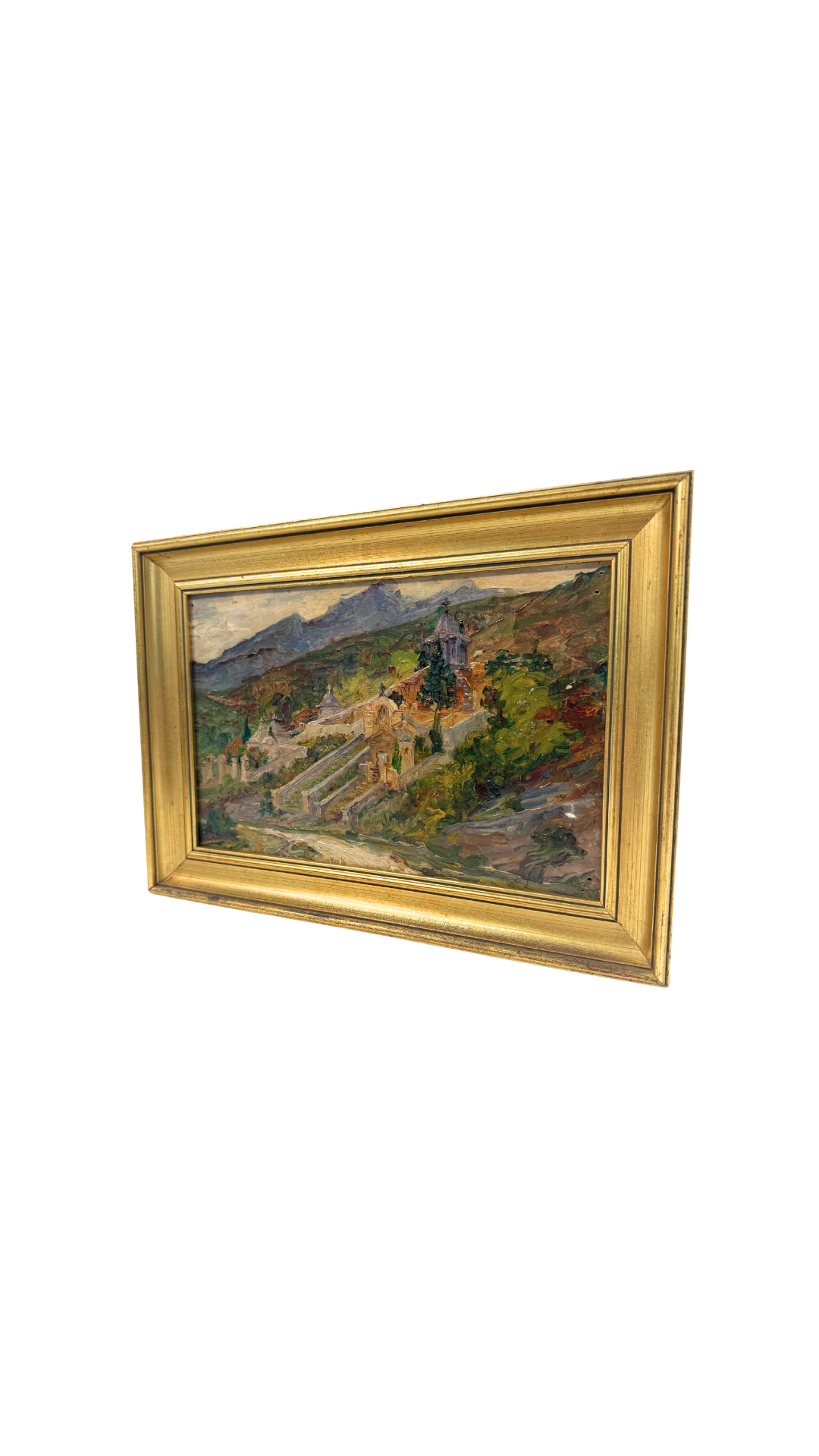 French Hilltop Village Landscape