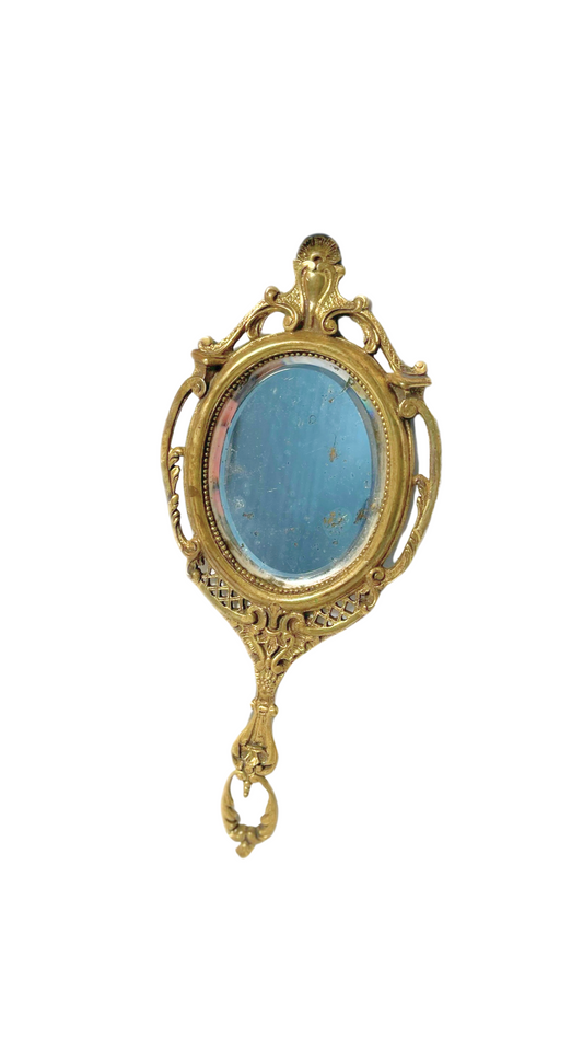 Antiqued French Hand Mirror