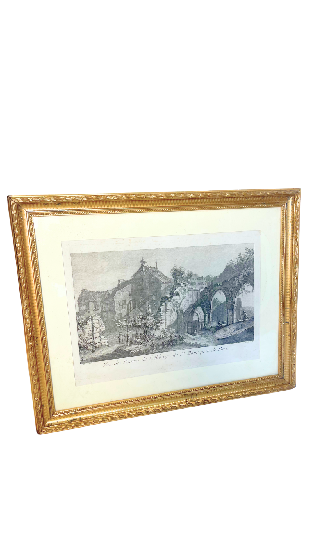 Framed French Etching of St Maur