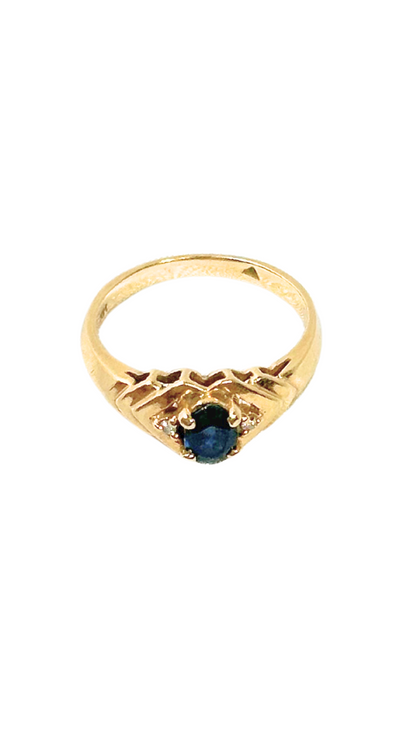 The Sonny - 14k Gold Saphire & Diamond Ring