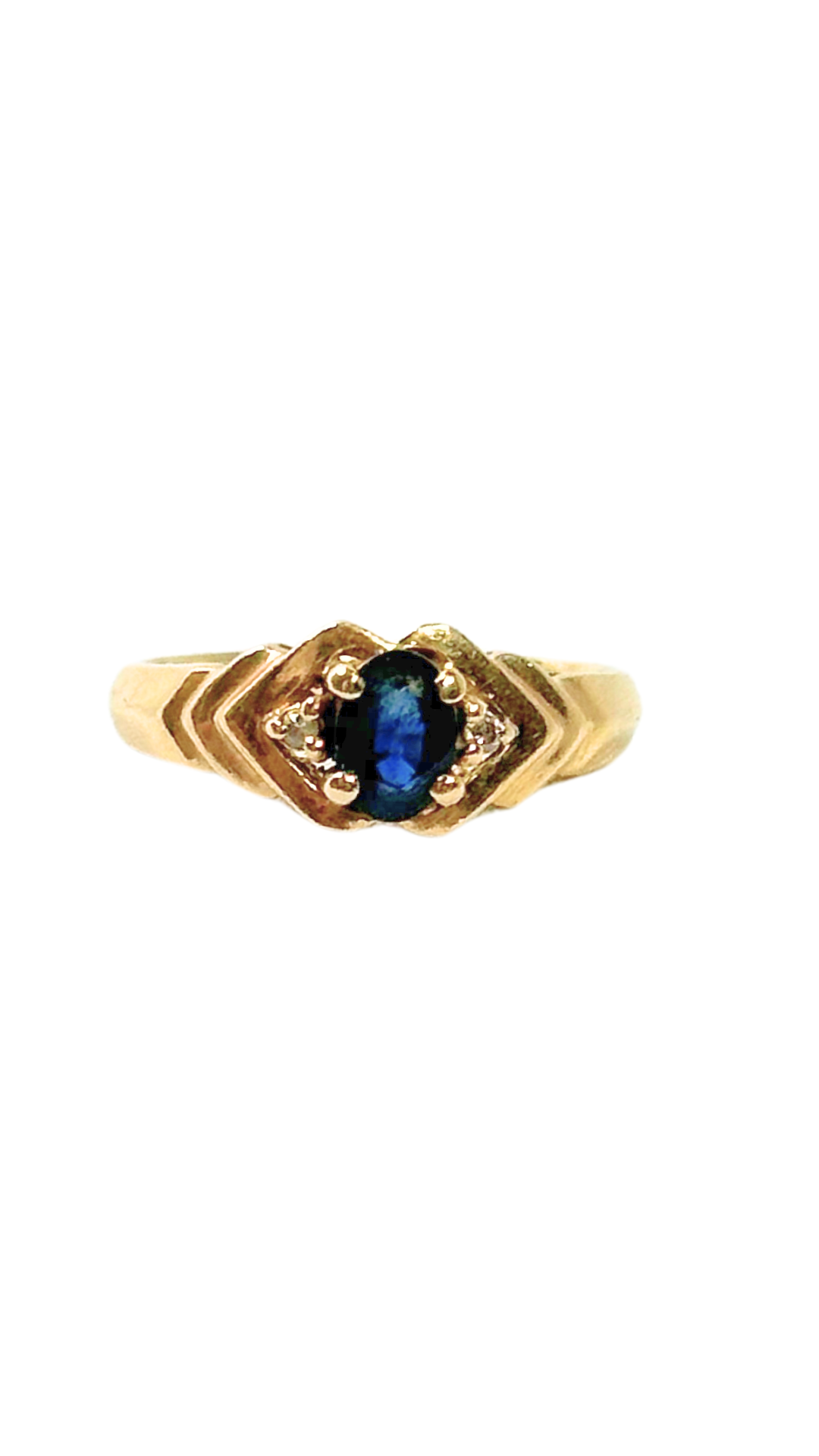 The Sonny - 14k Gold Saphire & Diamond Ring