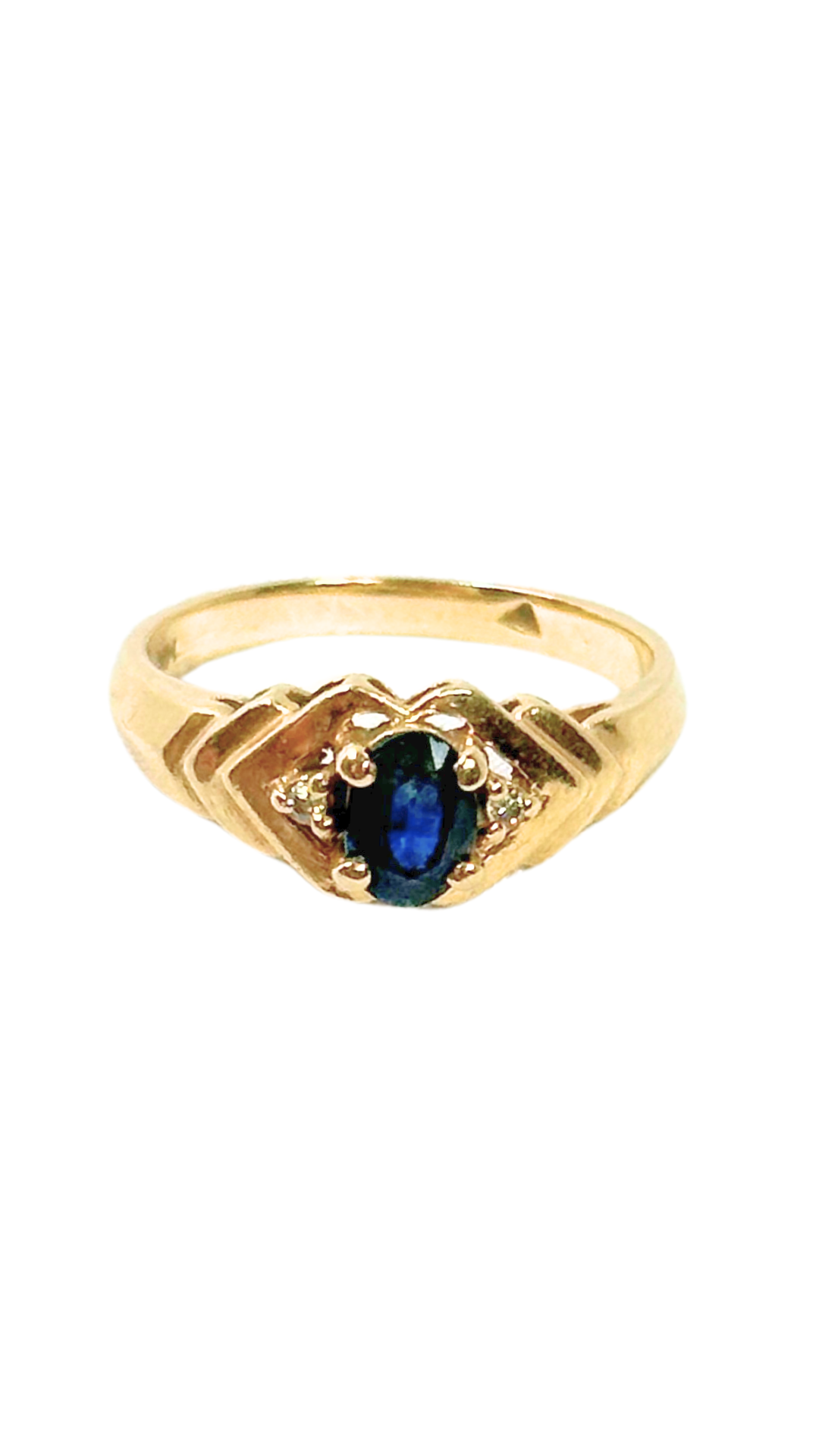 The Sonny - 14k Gold Saphire & Diamond Ring