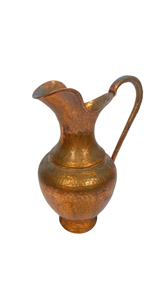 Large Hammered Copper Pitcher