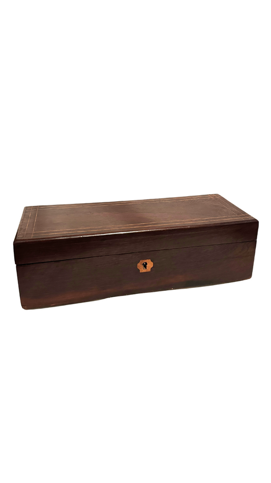 French Antique Wood Glove Box