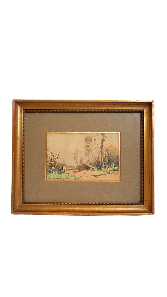 Framed French Watercolor