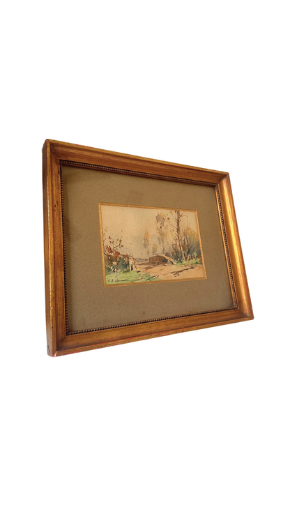 Framed French Watercolor