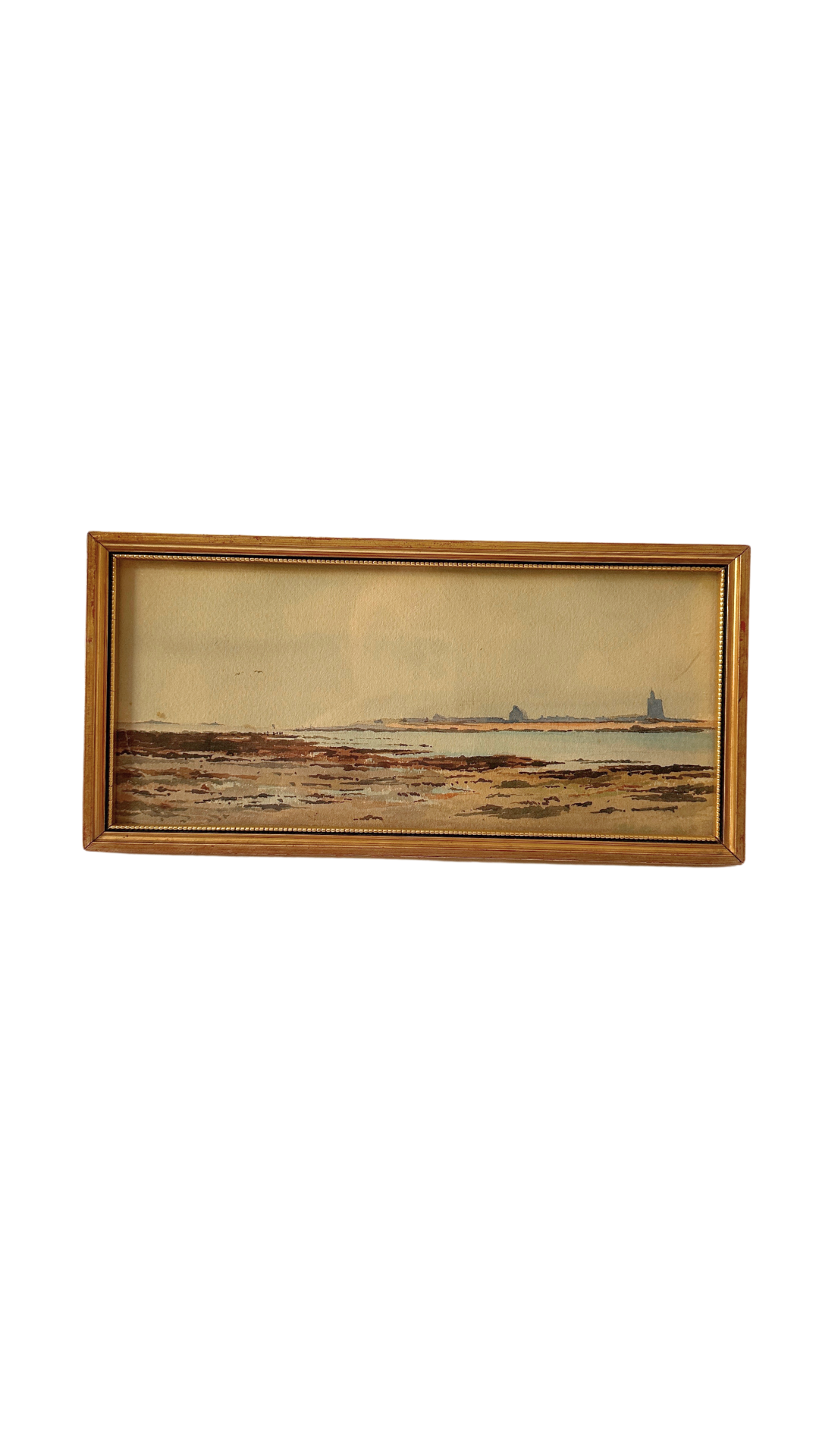 French Framed Watercolor Landscape