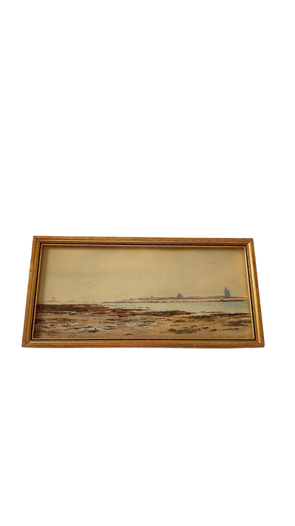 French Framed Watercolor Landscape