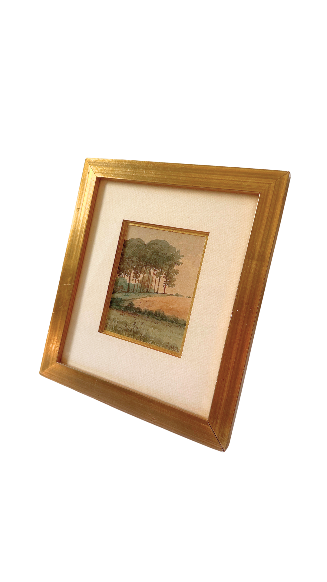 Gold Framed French Watercolor H.SAIM