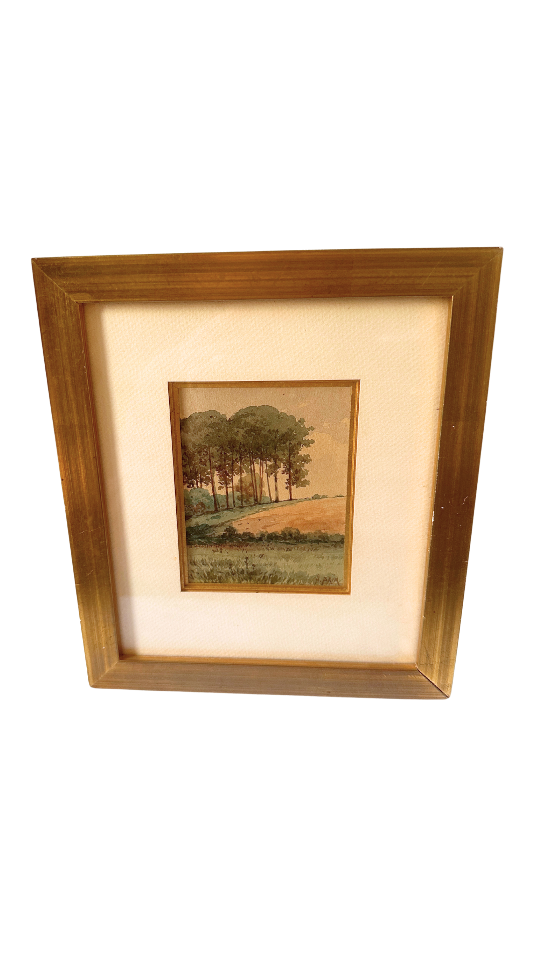 Gold Framed French Watercolor H.SAIM