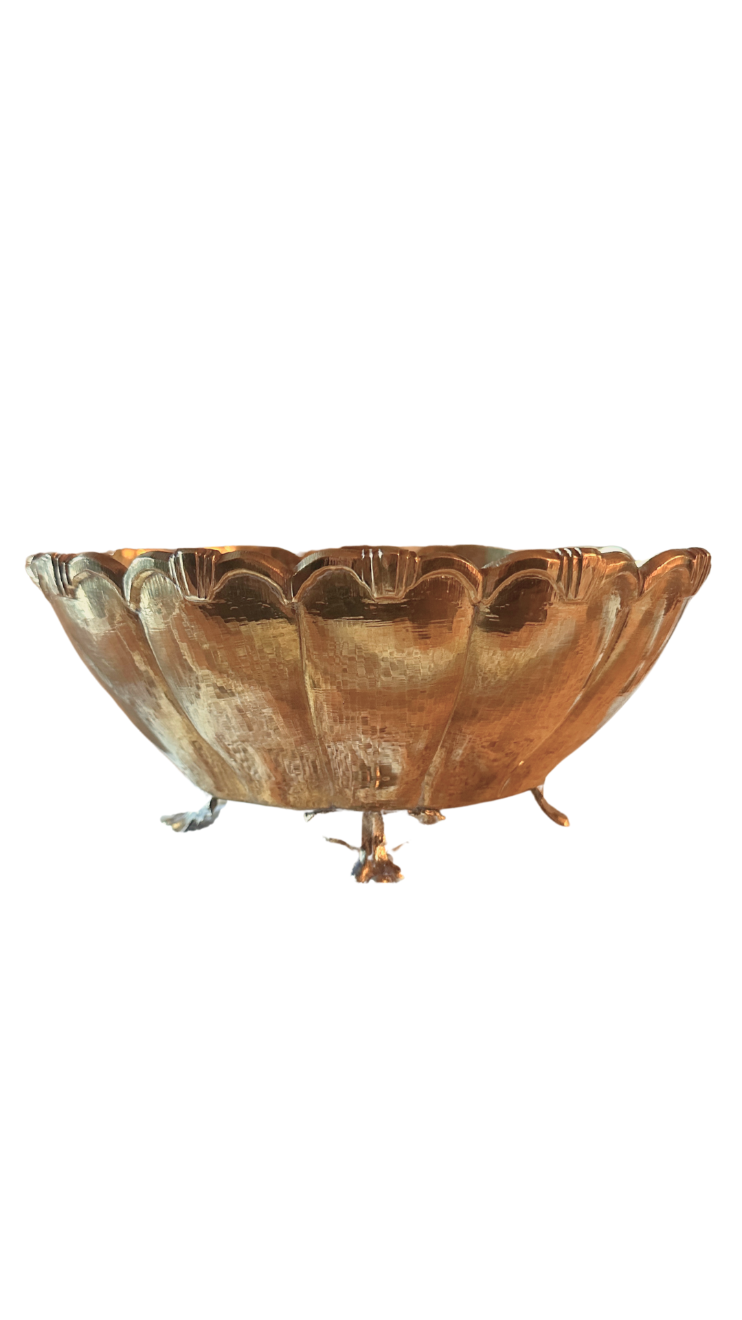 Brass Footed & Scalloped Bowl