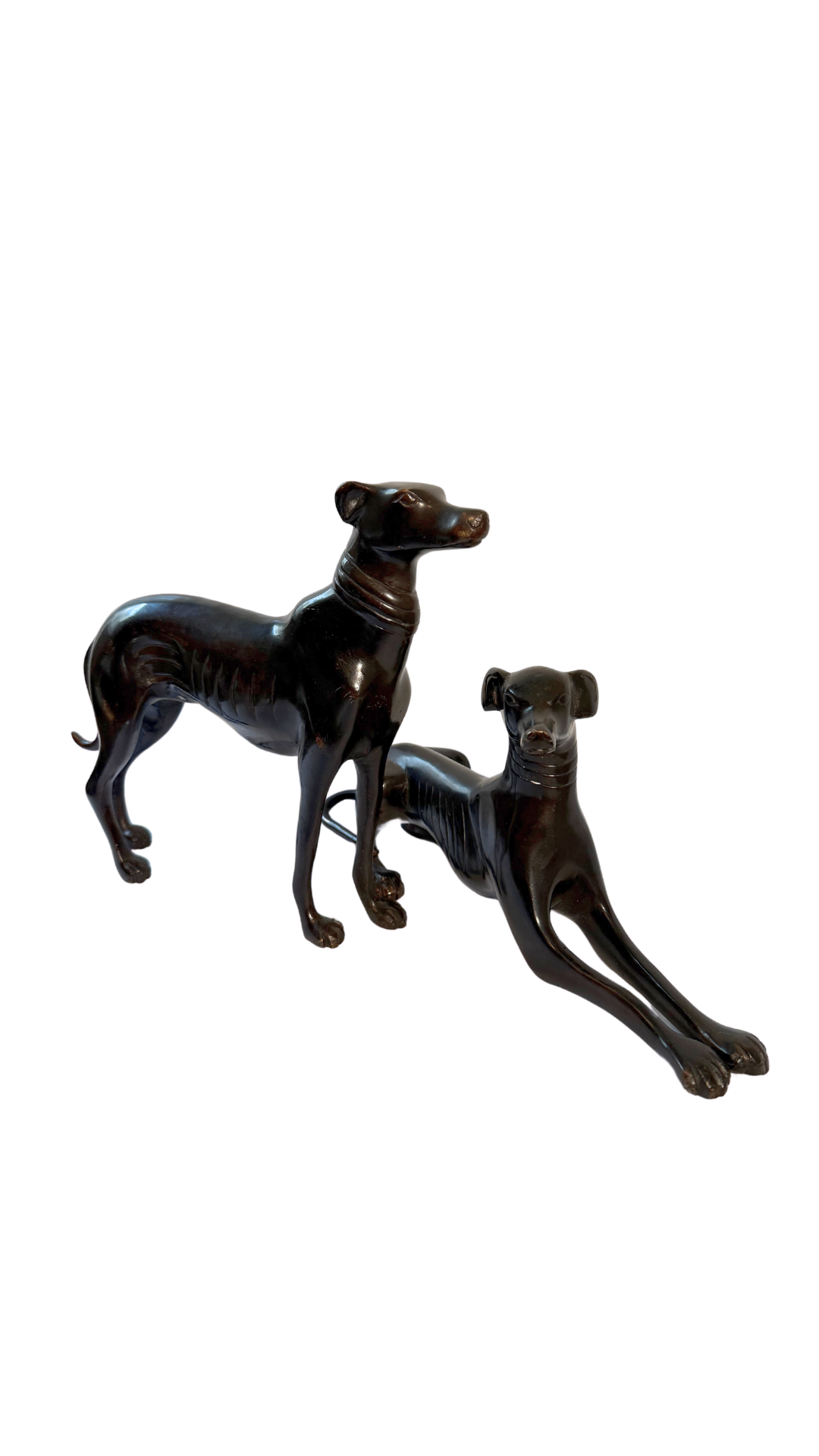 Set of Bronze Greyhounds