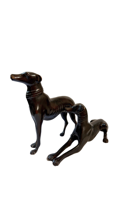 Set of Bronze Greyhounds