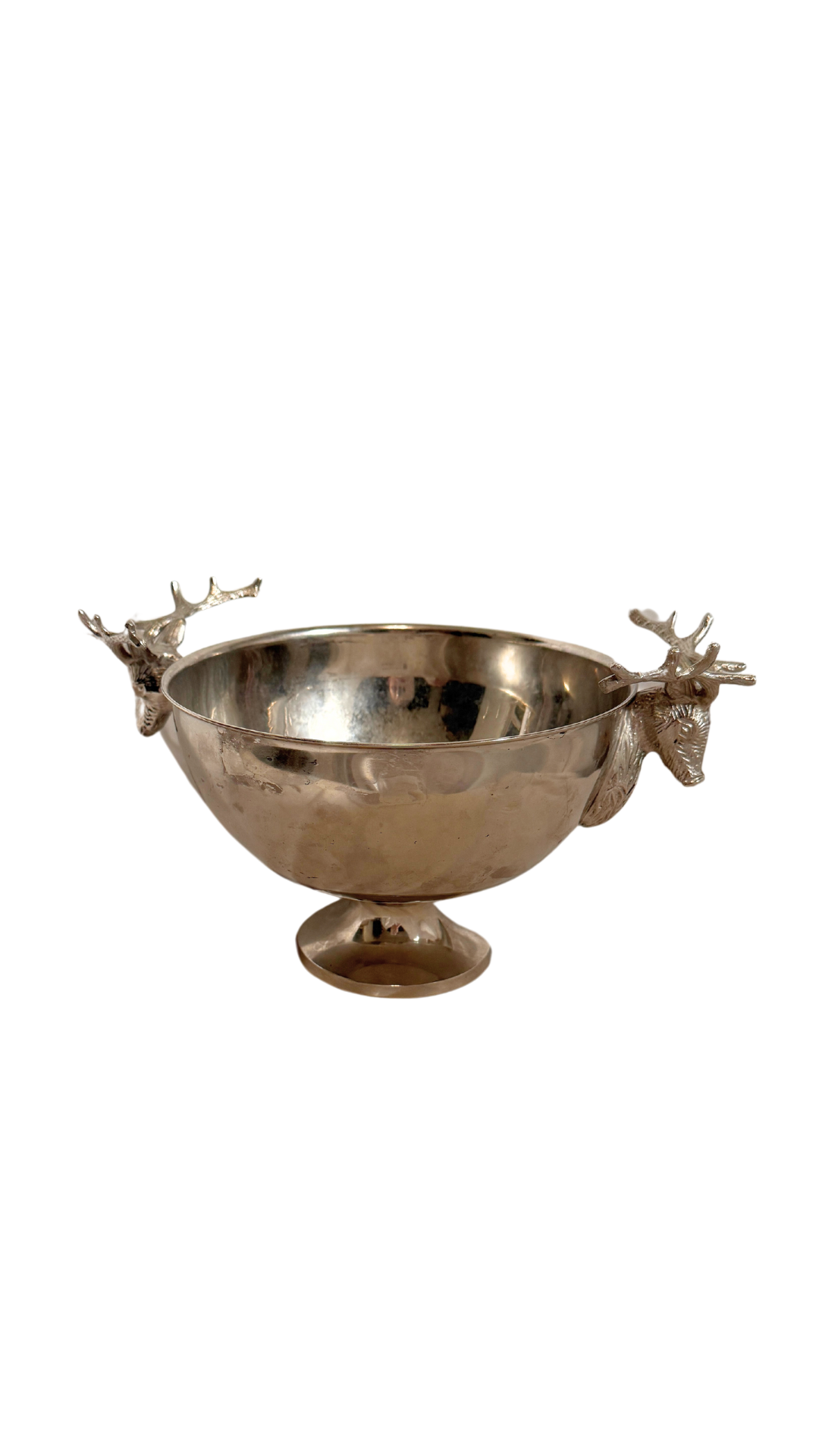 Silver Tone Deer Compote