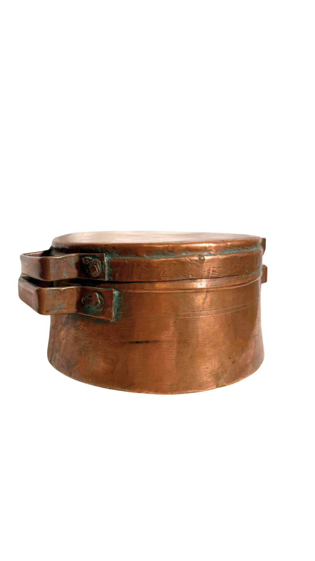 Primitive Copper Lidded Vessel