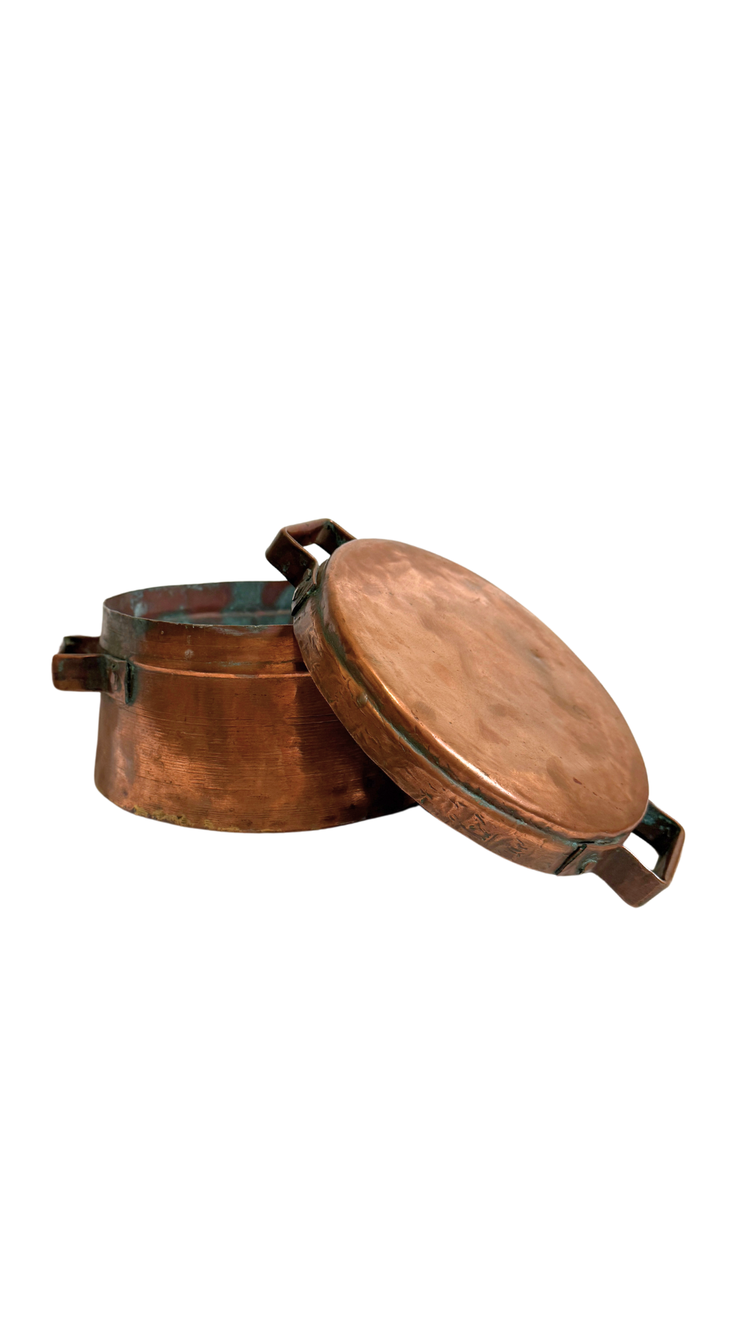 Primitive Copper Lidded Vessel