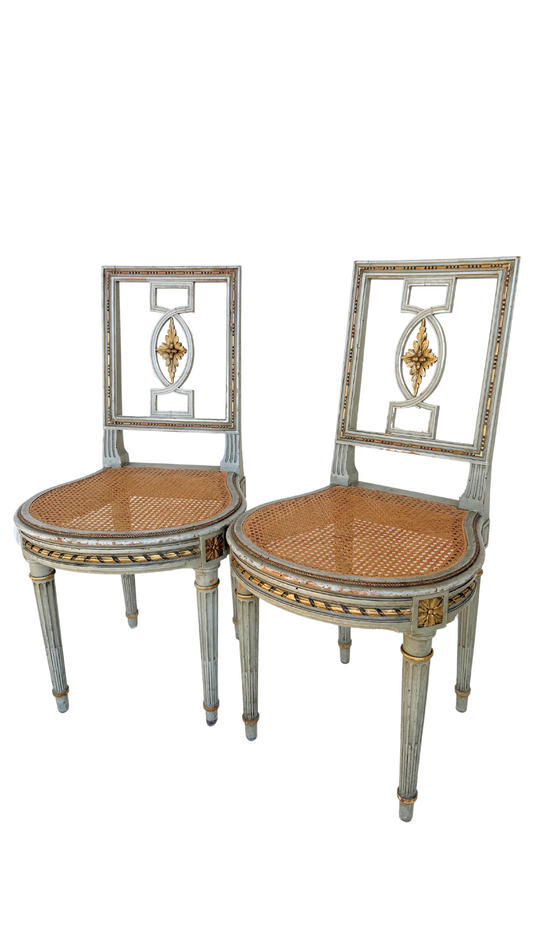 Set of Louis XVI Style Cane Chairs