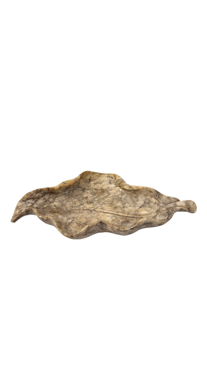 Alabaster Leaf Tray