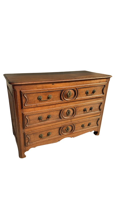 Oak Provincial Louis XV Commode 18th Century