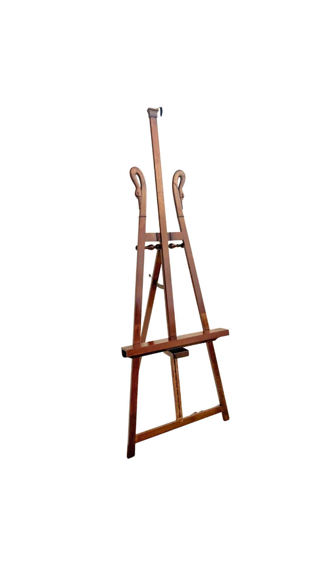 French Mahogany Swan Adjustable Easel