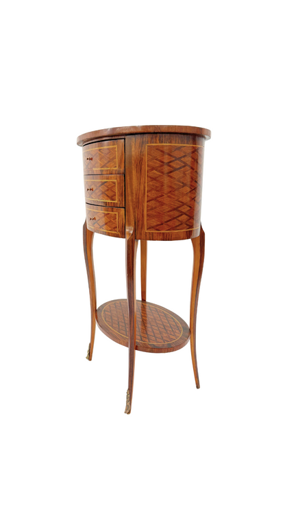 French Marquetry Bouillotte Table