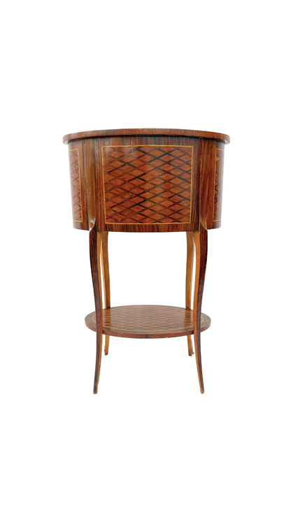 French Marquetry Bouillotte Table