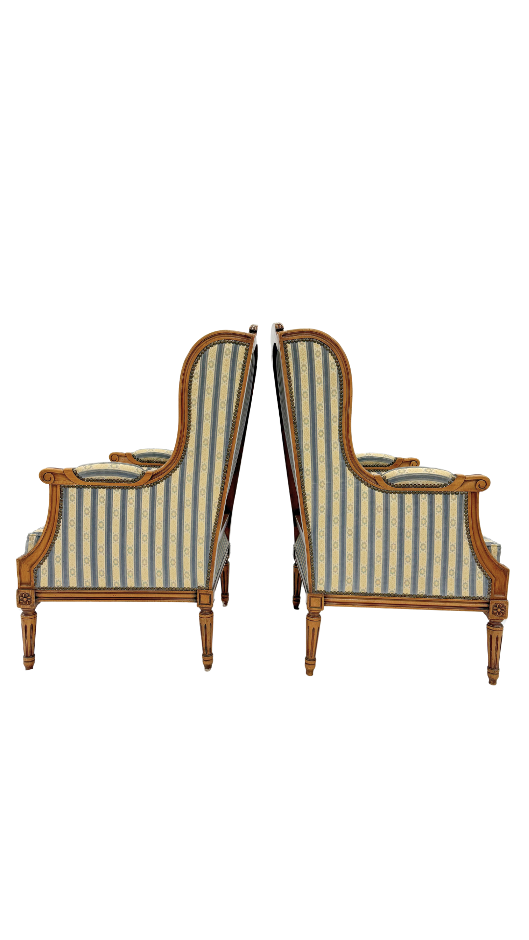 Pair of Louis XVI-Style Bergères Armchairs