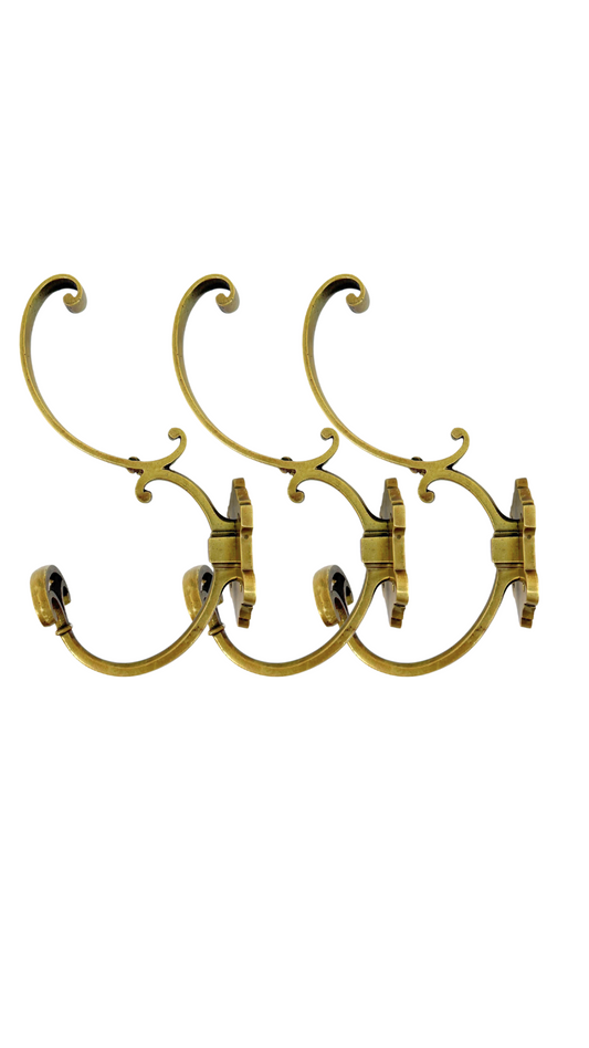 Set of Three Bronze Hooks