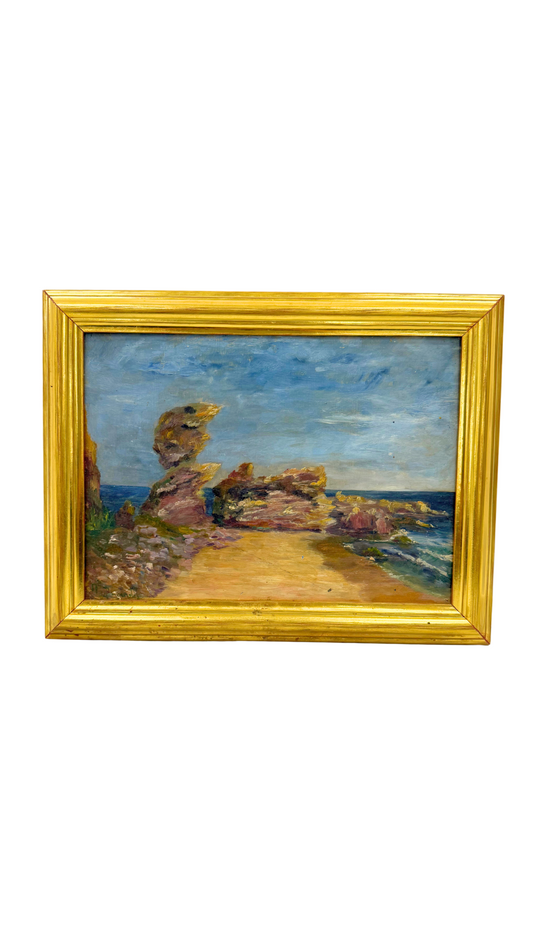 South of France Coastal Oil Painting