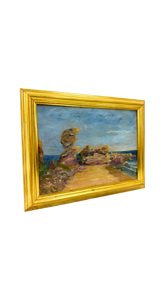 South of France Coastal Oil Painting
