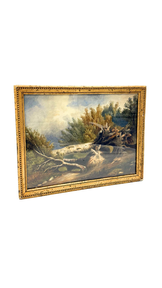 19th C Woodland Painting