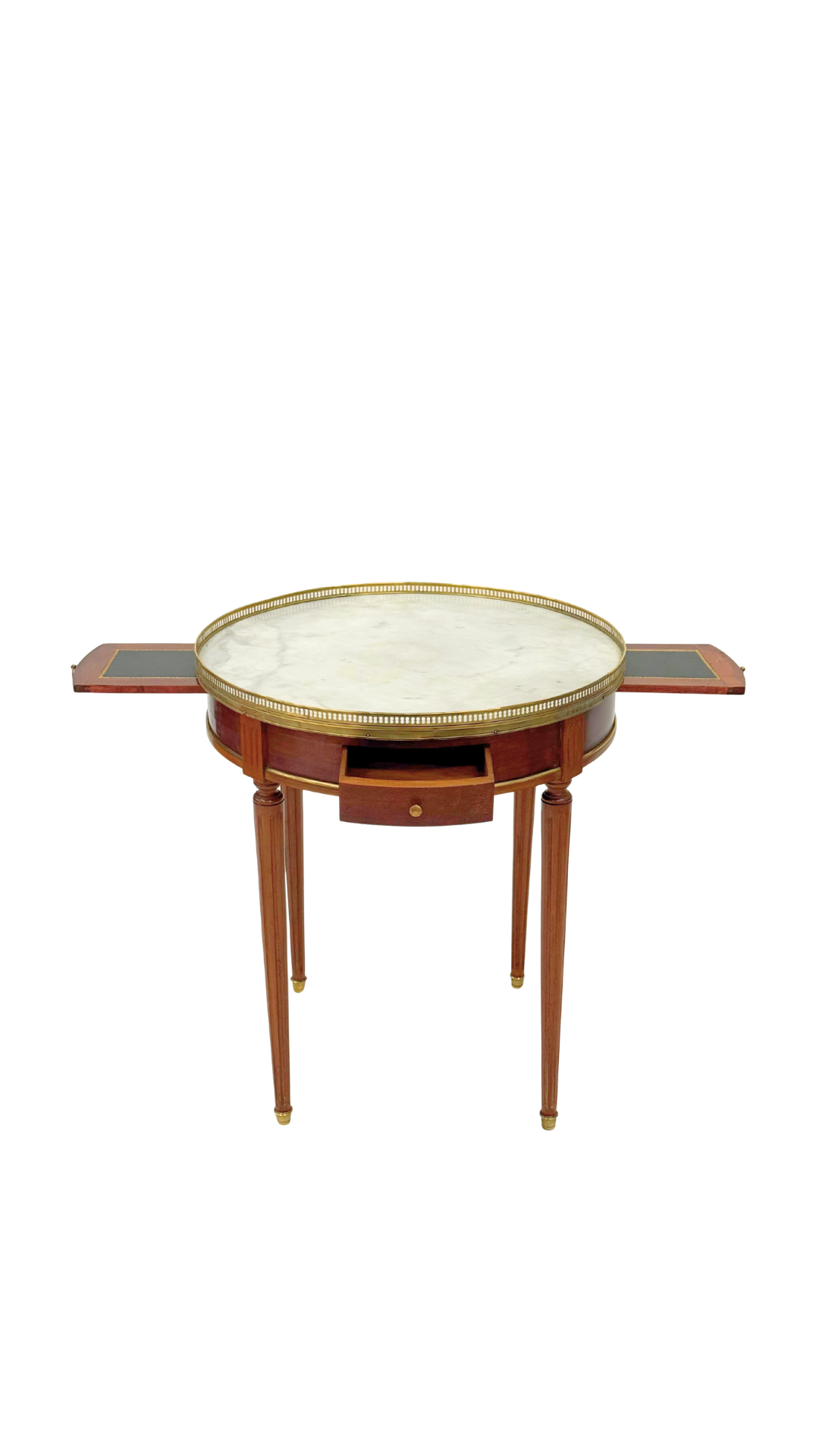 Louis XVI Style Bouillotte Table with Marble Top