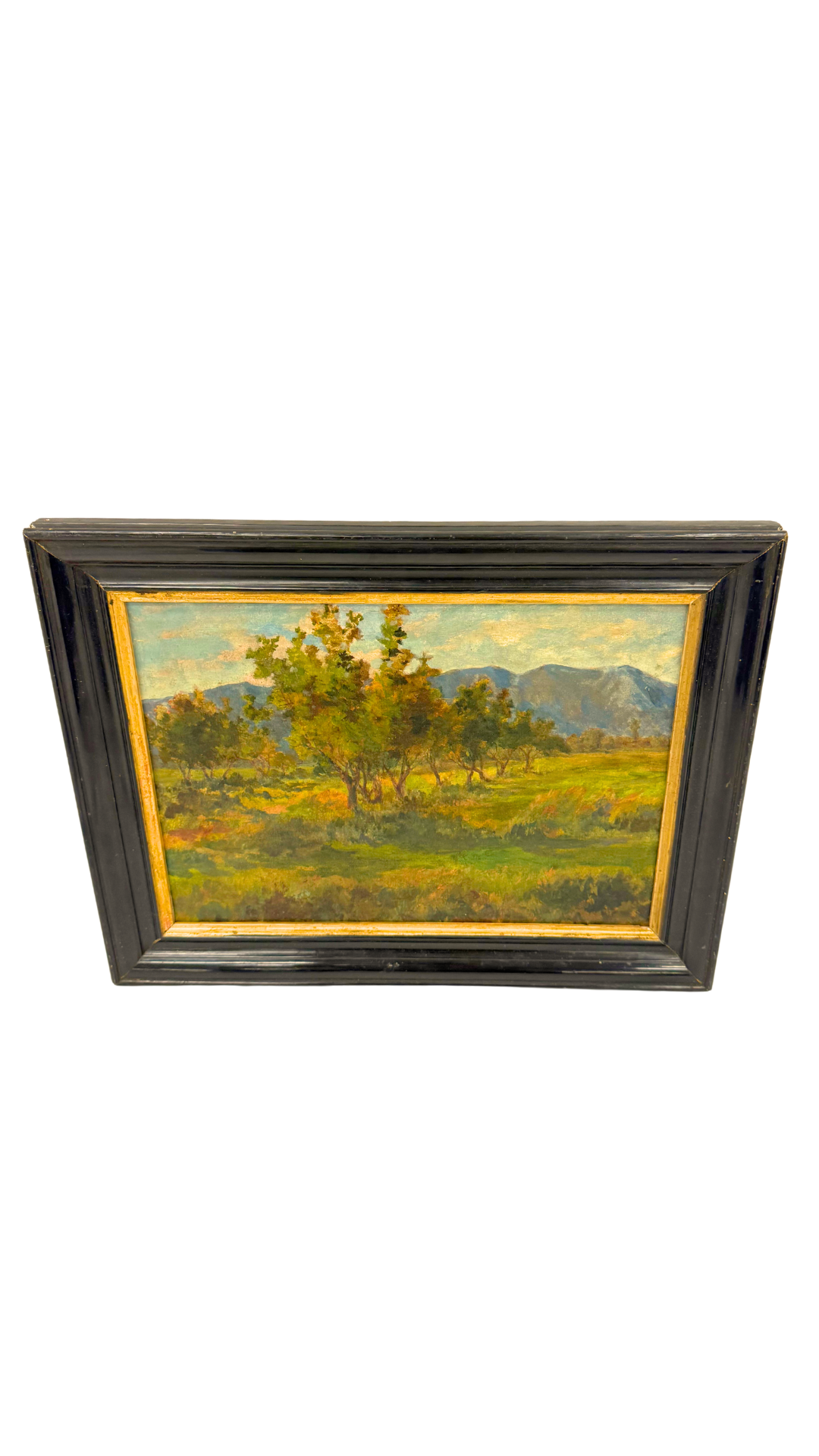 Champs et Montagnes Vintage Landscape Oil