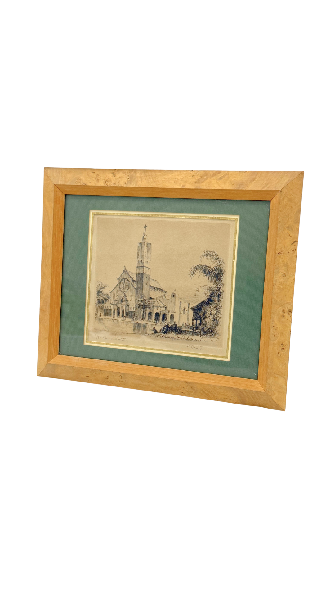 Architectural Etching of Cathedrale de Papeete