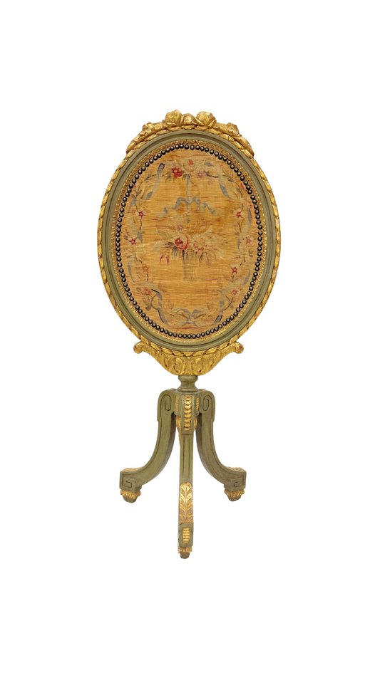Antique Louis XVI Tapestry Fire Screen