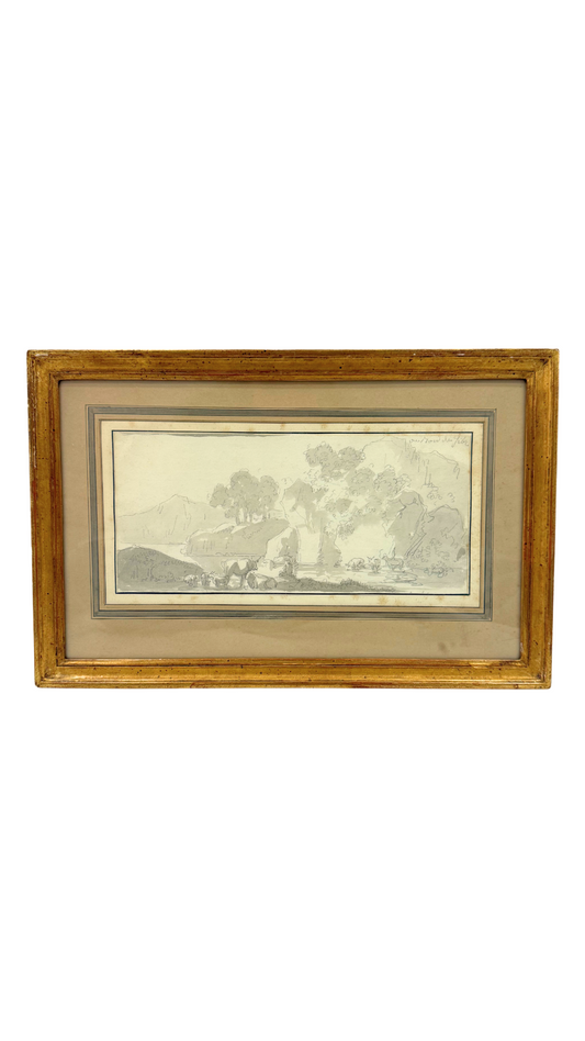 18th Century Contantin d'Aix View of Italy Master Drawing