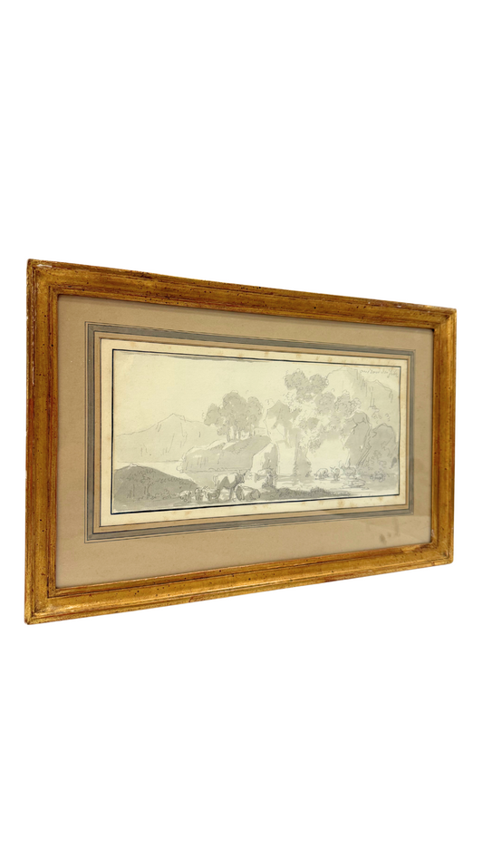 18th Century Contantin d'Aix View of Italy Master Drawing