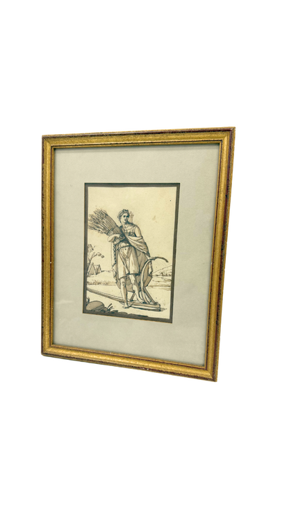 Allegory of Summer 1800s Ink by Sauvé