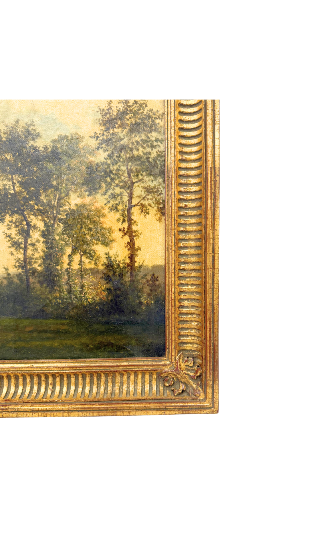 19th Century Oil Landscape in Gilt Frame