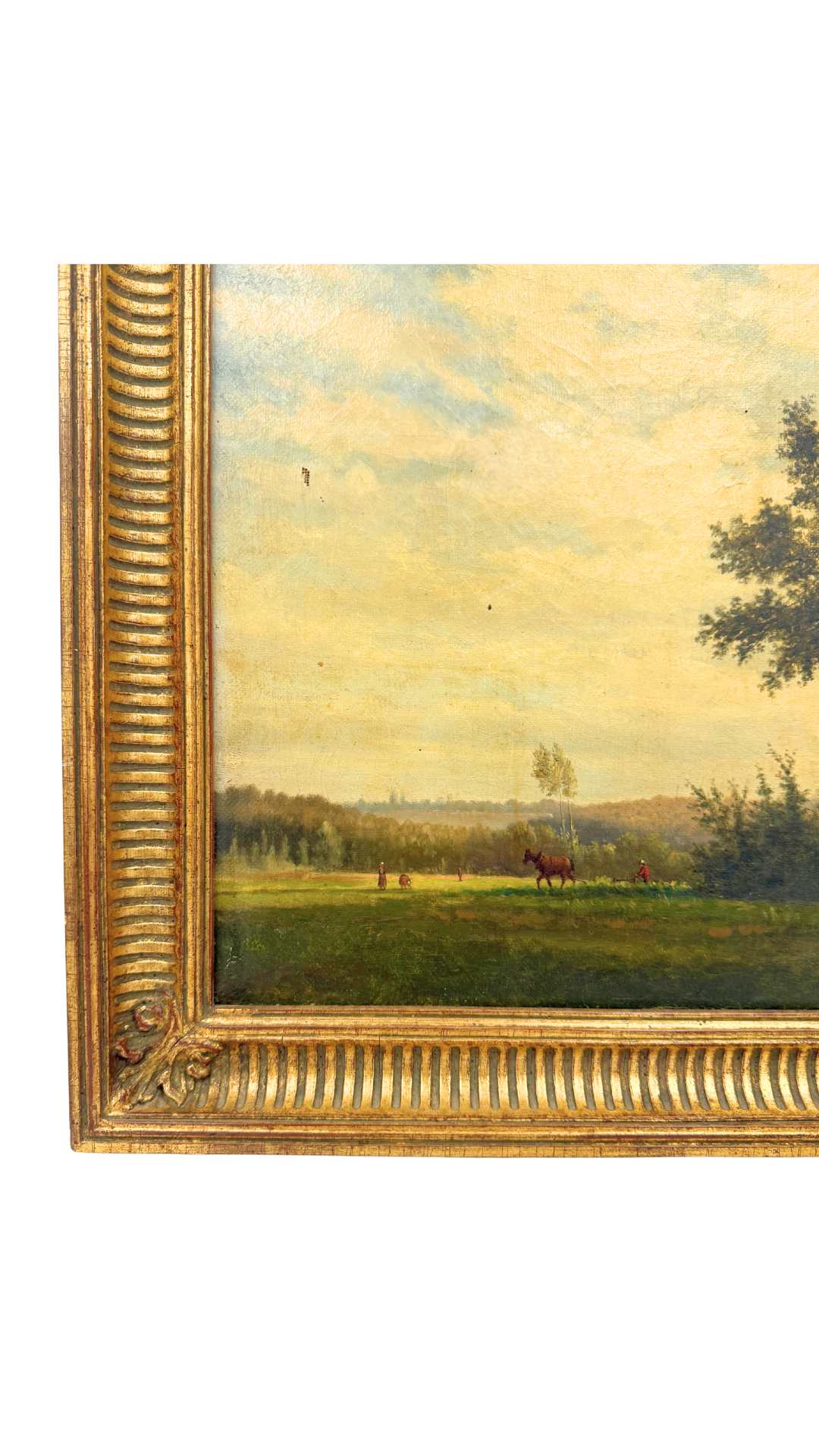 19th Century Oil Landscape in Gilt Frame