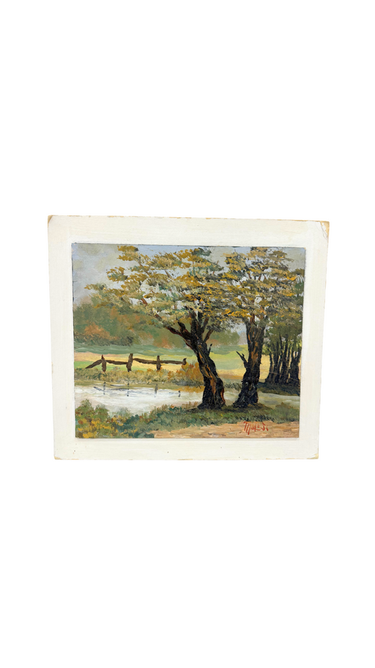 Signed French Landscape by M. Michel