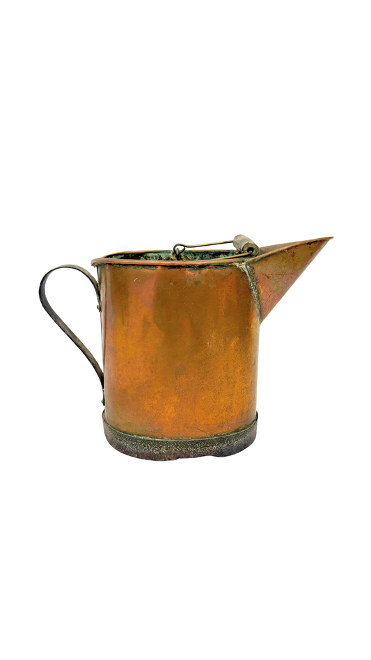 Antique French Copper Coal Scuttle