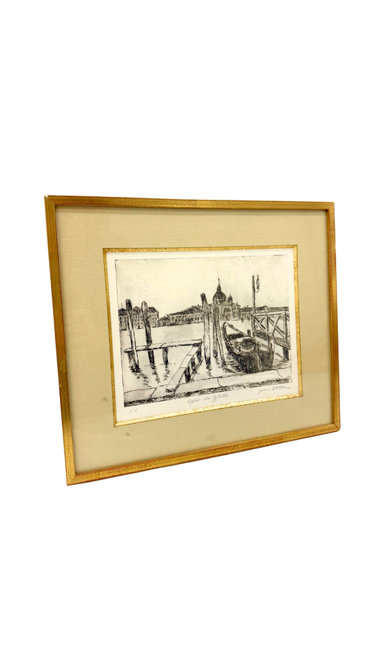 Pierre Beck Eglise della Zitelle Etching