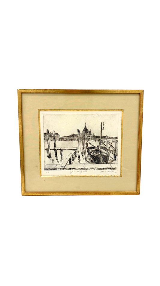 Pierre Beck Eglise della Zitelle Etching