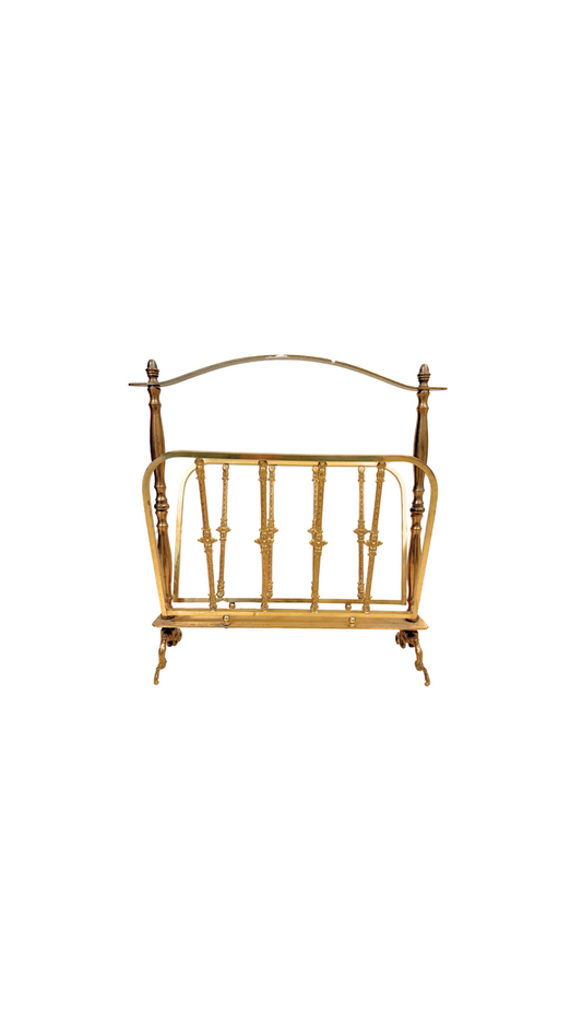 Italian Brass Magazine Rack